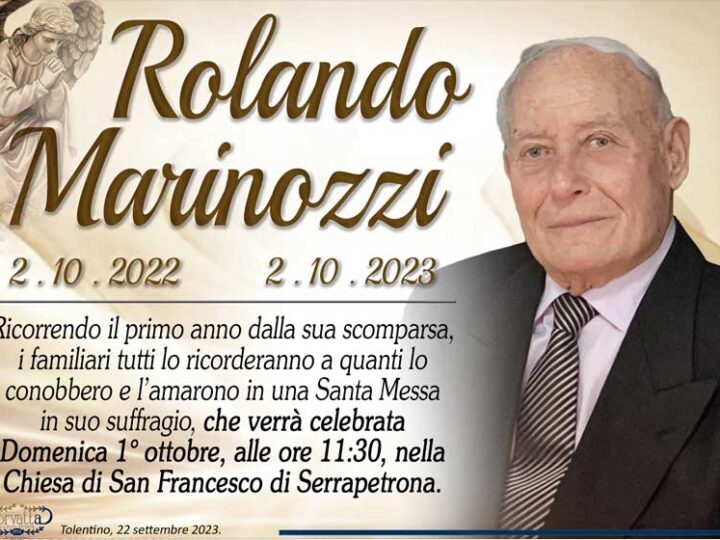 Anniversario: Rolando Marinozzi