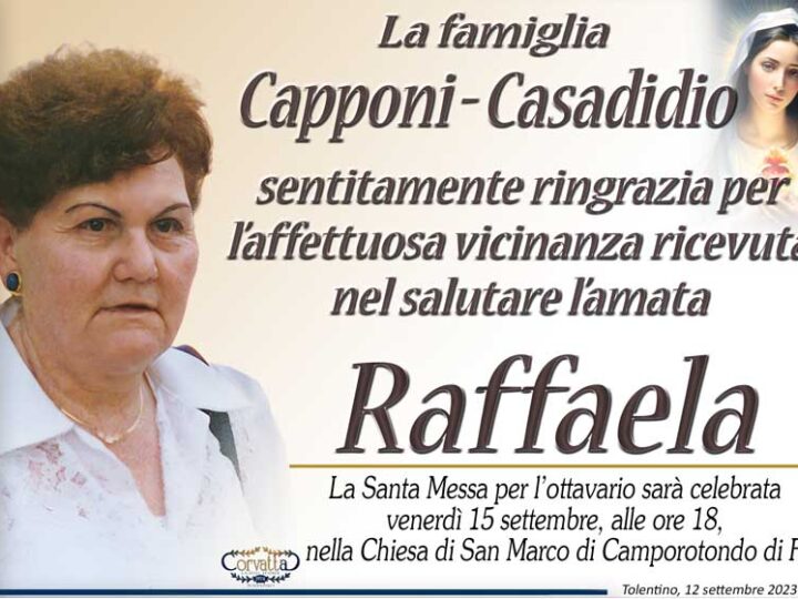 Ringraziamento: Raffaela Moriconi Capponi