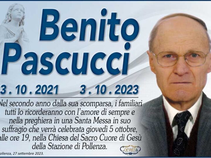 Anniversario: Benito Pascucci