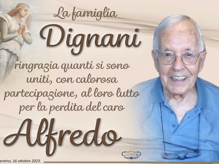 Ringraziamento: Alfredo Dignani