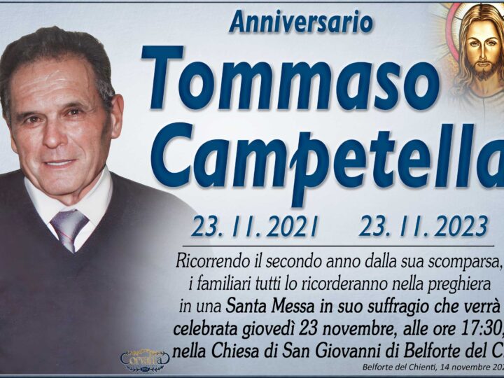 Anniversario: Tommaso Campetella