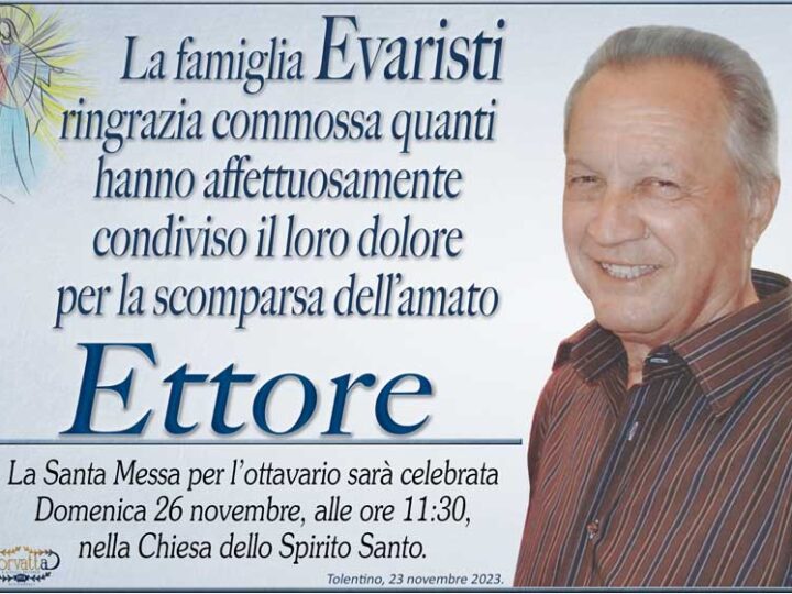 Ringraziamento: Ettore Evaristi