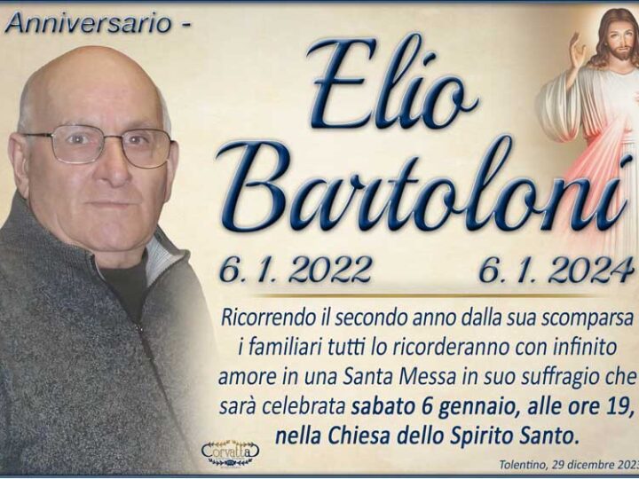 2° Anniversario: Elio Bartoloni