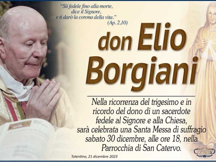 Trigesimo: don Elio Borgiani