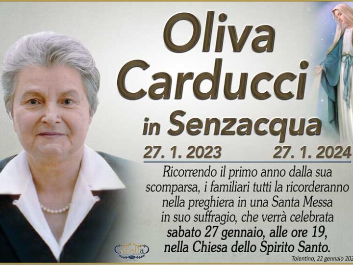 Anniversario: Oliva Carducci Senzacqua
