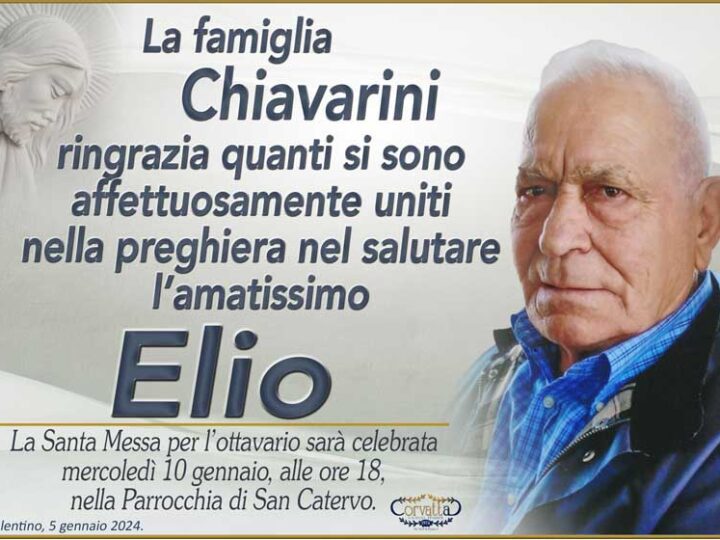 Ringraziamento: Elio Chiavarini