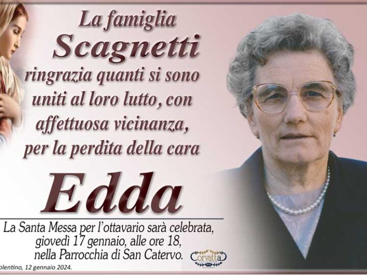 Ringraziamento: Edda Gentili Scagnetti