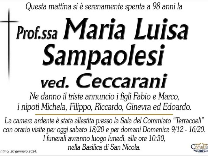 Sampaolesi prof.ssa Maria Luisa Ceccarani