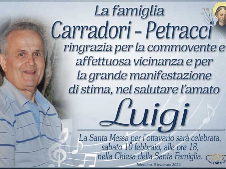 Ringraziamento: Luigi Carradori