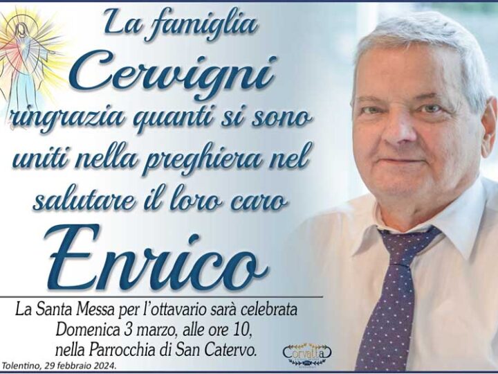 Ringraziamento: Enrico Cervigni