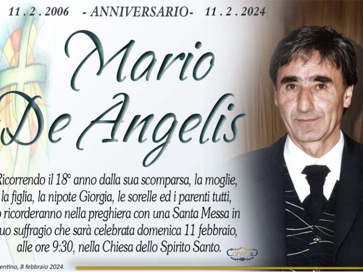 18° Anniversario: Mario De Angelis