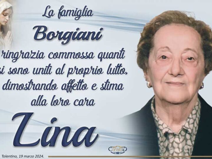 Ringraziamento: Lina Battellini Borgiani