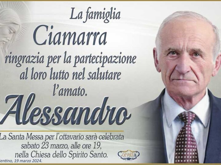 Ringraziamento: Alessandro Ciamarra