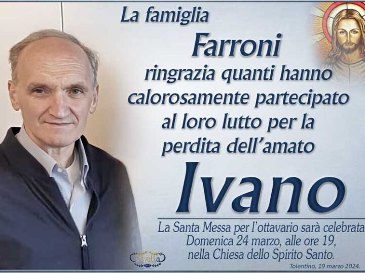 Ringraziamento: Ivano Farroni