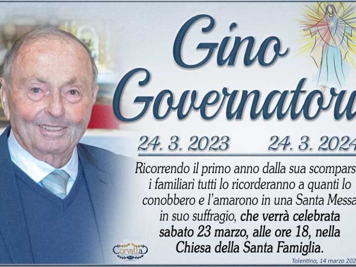 Anniversario: Gino Governatori
