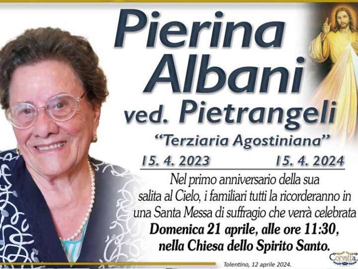 Anniversario: Pierina Albani Pietrangeli