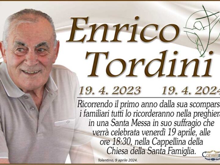 Anniversario: Enrico Tordini