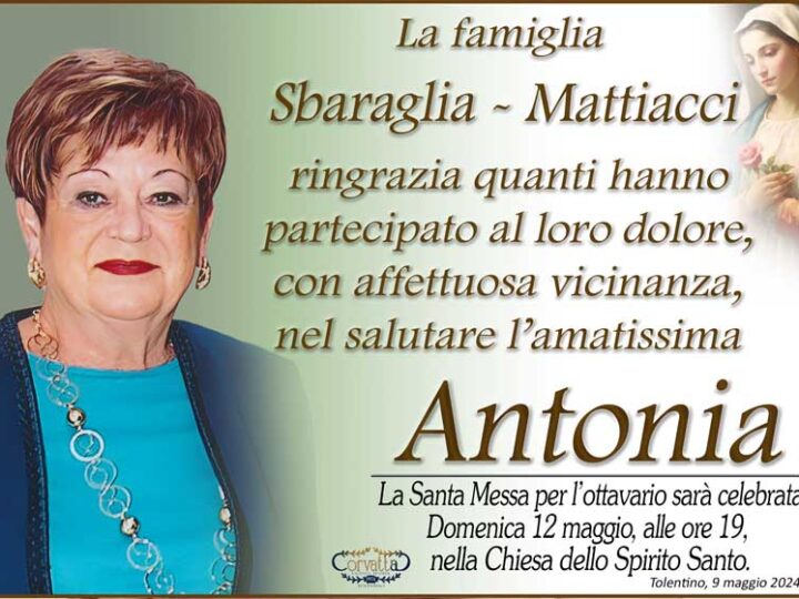 Ringraziamento: Antonia Mattiacci Sbaraglia