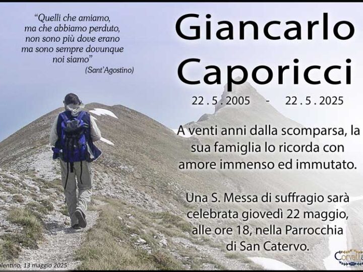 20° Anniversario: Giancarlo Caporicci