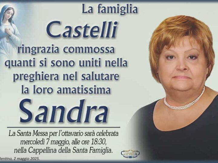 Ringraziamento: Sandra Della Ceca Castelli