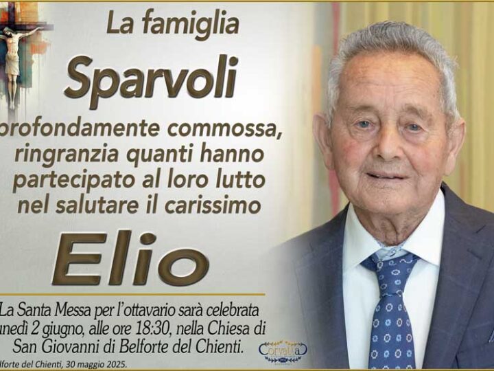 Ringraziamento: Elio Sparvoli
