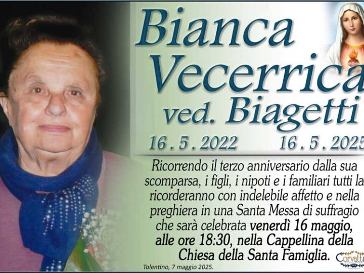 3° Anniversario: Bianca Vecerrica Biagetti