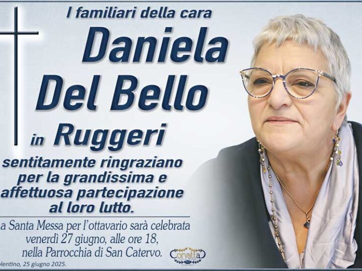 Ringraziamento: Daniela Del Bello Ruggeri