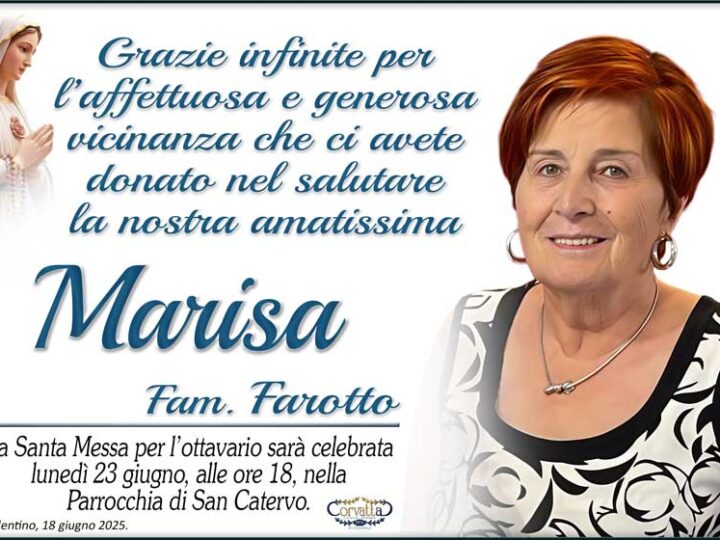 Ringraziamento: Marisa Lambertucci Farotto