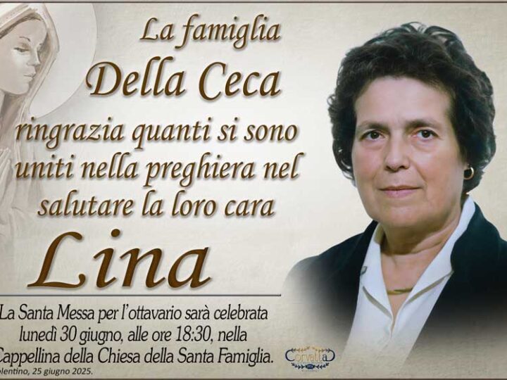 Ringraziamento: Lina Mogliani Della Ceca