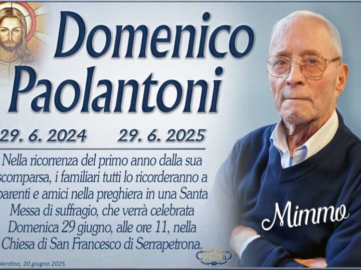 Anniversario: Domenico Paolantoni