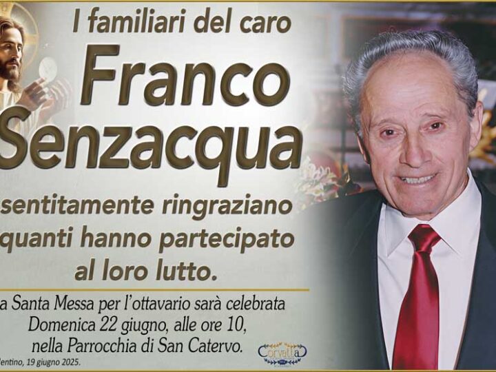 Ringraziamento: Franco Senzacqua