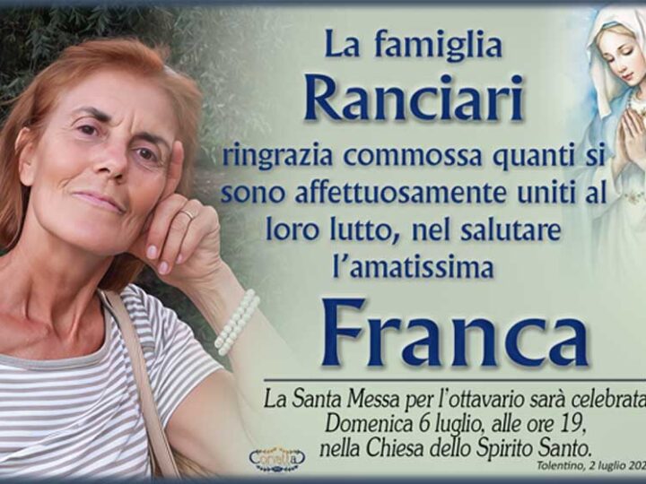 Ringraziamento: Franca Becerrica Ranciari
