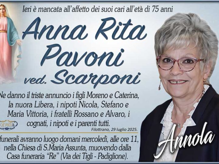 Pavoni Anna Rita (Annola) Scarponi