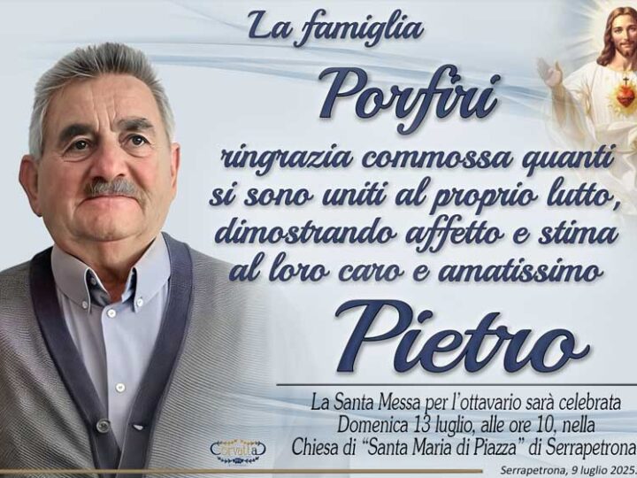 Ringraziamento: Pietro Porfiri