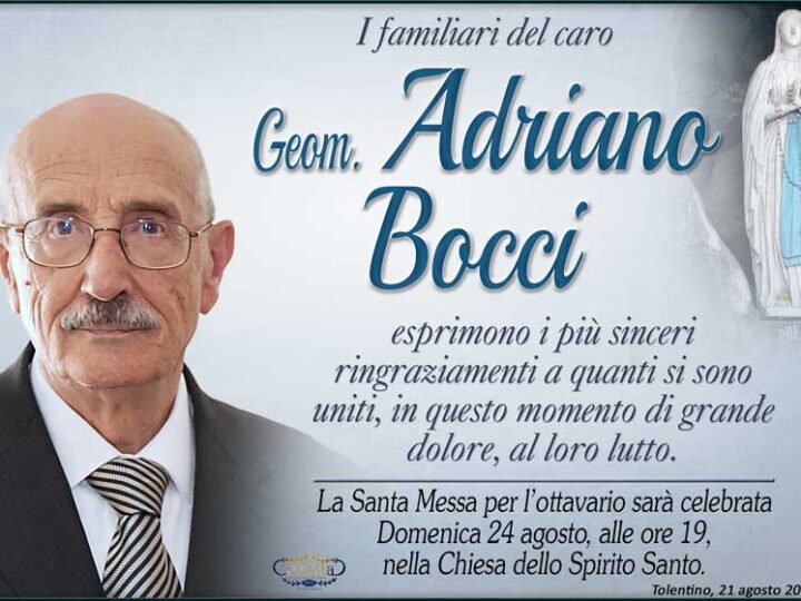 Ringraziamento: Geom. Adriano Bocci