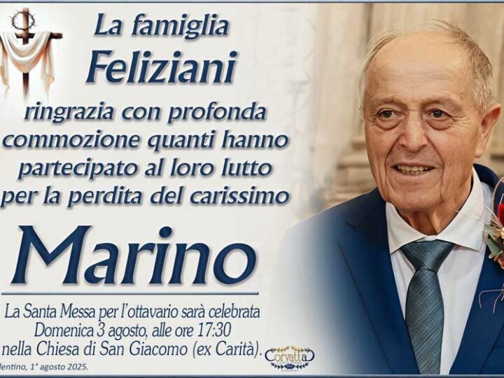 Ringraziamento: Marino Feliziani