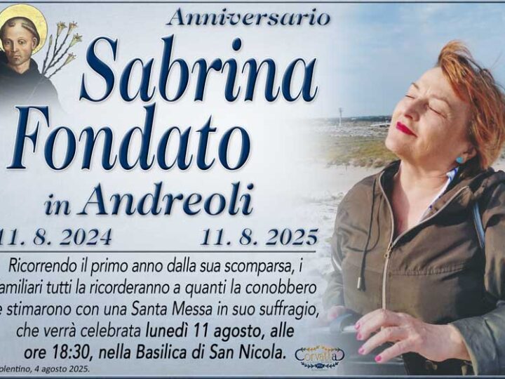 Anniversario: Sabrina Fondato Andreoli