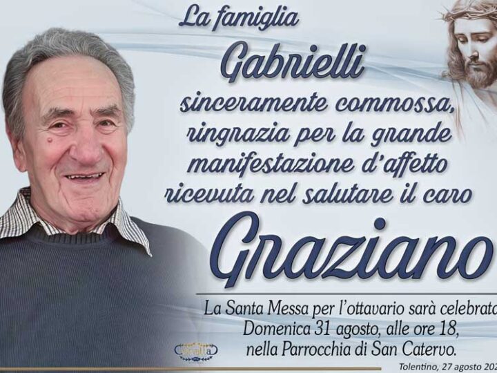 Ringraziamento: Graziano Gabrielli