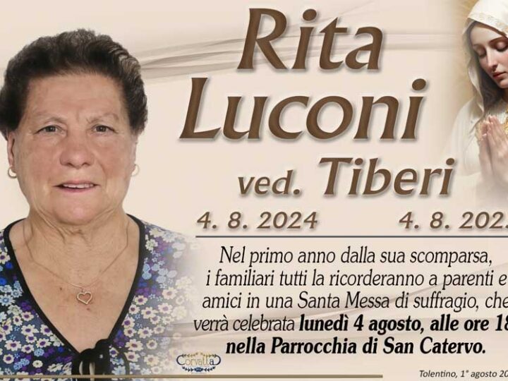 Anniversario: Rita Luconi Tiberi