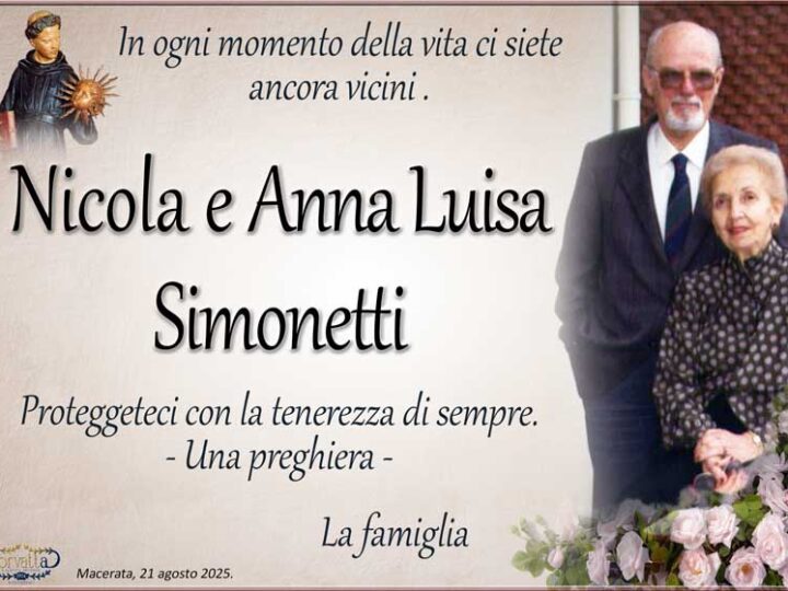 Anniversario: Simonetti Nicola e Anna Luisa Stramigioli