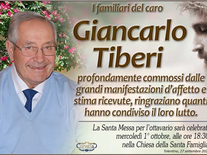 Ringraziamento: Giancarlo Tiberi