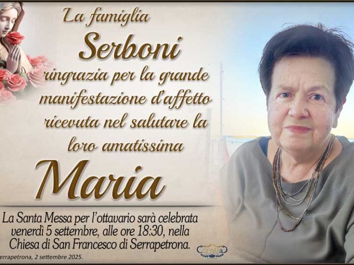 Ringraziamento: Maria Tomoleoni Serboni