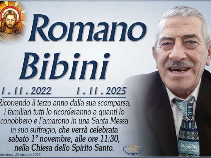 3° Anniversario: Romano Bibini