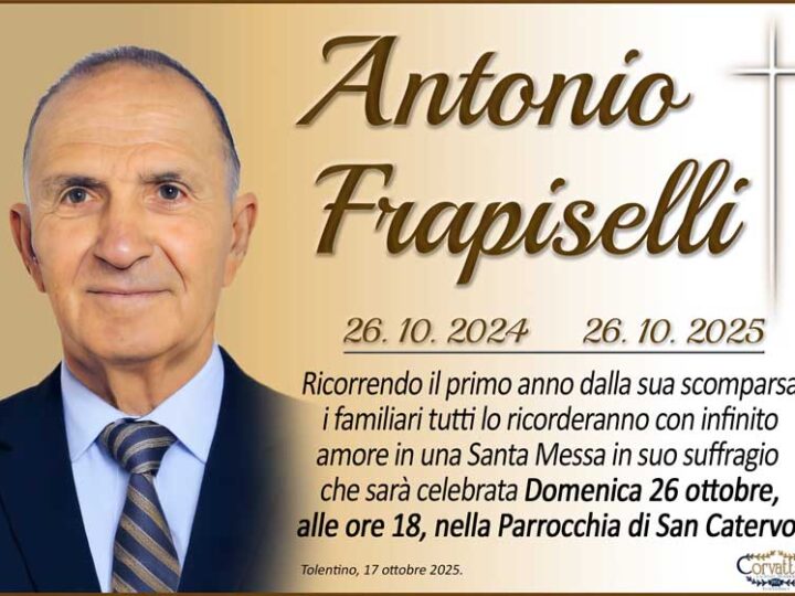 Anniversario: Antonio Frapiselli