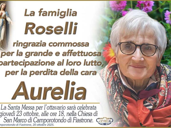 Ringraziamento: Aurelia Gasparini Roselli