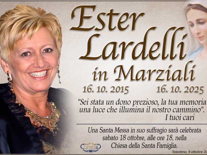 10° Anniversario: Ester Lardelli Marziali