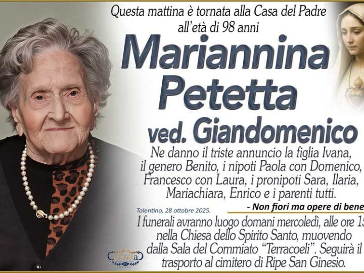 Petetta Mariannina Giandomenico