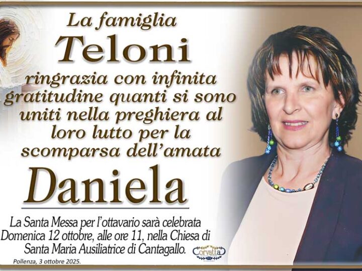 Ringraziamento: Daniela Scisciani Teloni