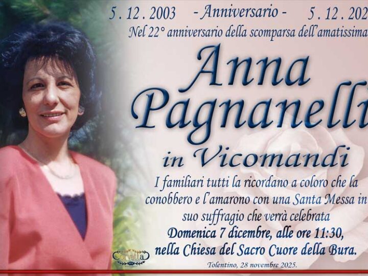 22° Anniversario: Anna Pagnanelli Vicomandi