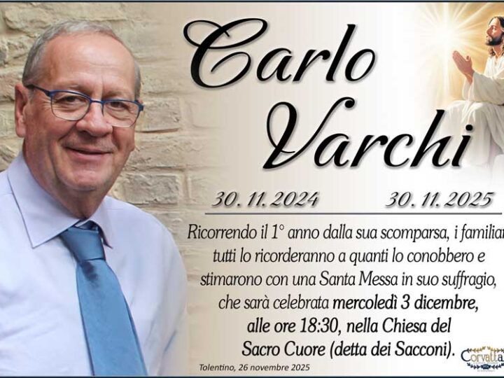 Anniversario: Carlo Varchi